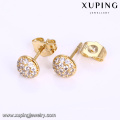 93557 coreia estilo simples design redondo forma ouro diamante studded brinco